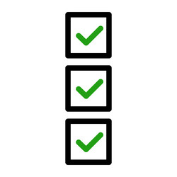 checkbox list icon or survey and input form vector image