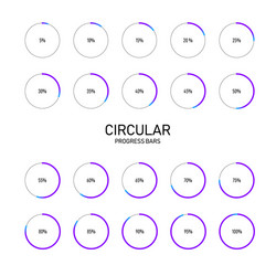 Green circle progress bar Royalty Free Vector Image