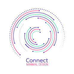 Abstract network connection icon logo design vector