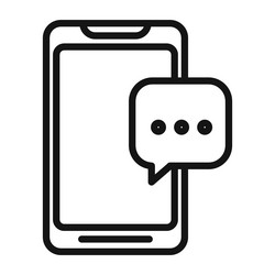message phone icon mark in filled style vector image