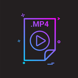 mp4 application download file files format icon vector