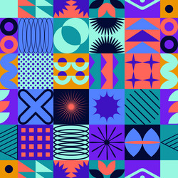 seamless pattern with abstract colorful vector image