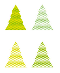 abstract trees with triangle on the top vector image