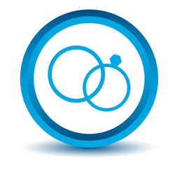 Blue marriage icon vector