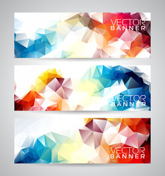 Dynamic Triangles Banner Set vector image