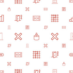 Exit icons pattern seamless white background vector