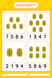 how many counting game with delicata squash vector image