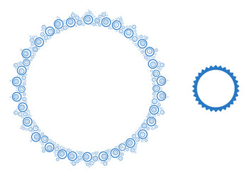 seal frame recursion composition self icons vector image