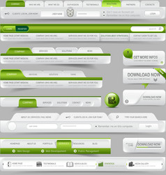 web site design template navigation elements vector image