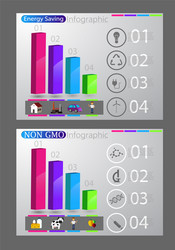 Eco infographic set vector