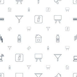 button icons pattern seamless white background vector