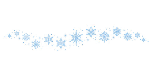Delicate Snowflake Wave Banner vector image