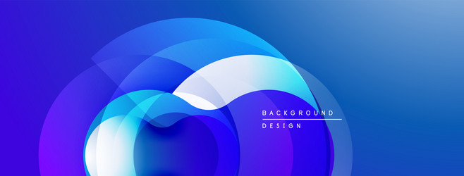 abstract blue design overlapping circles create vector image