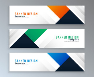 Pack of abstract website header background vector