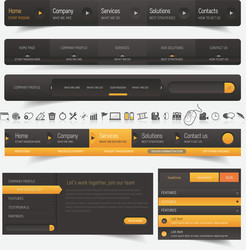 Website Navigation Icons & Elements vector image