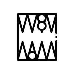 backgammon icon thin linear style design isolated vector image