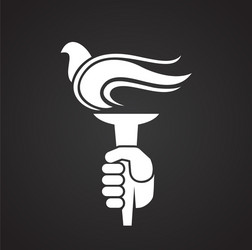torch icon on background for graphic and web vector image