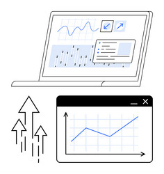 analytics dashboard with graphs and data insights vector image
