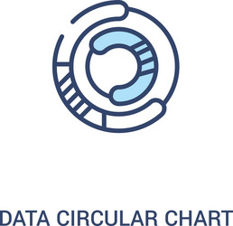 data circular chart concept 2 colored icon simple vector image