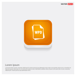 file type icons orange abstract web button vector image