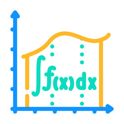 Integration math data science color icon vector
