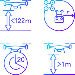 drone proper control gradient linear manual label vector image