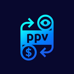 Ppv pay per view icon Royalty Free Vector Image