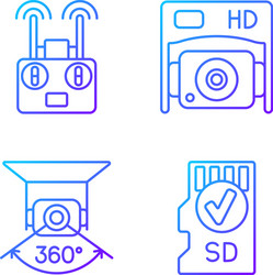 effective drone use gradient linear manual label vector image
