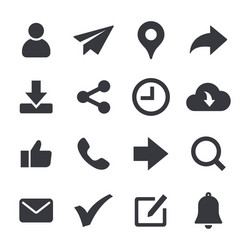 Set of gold business contact icons Royalty Free Vector Image