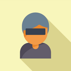 Hidden avatar face icon flat person user vector