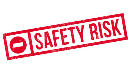 Safety risk rubber stamp Royalty Free Vector Image