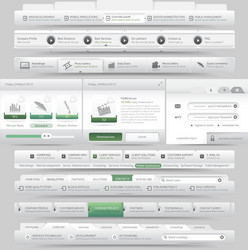 web site design menu navigation vector