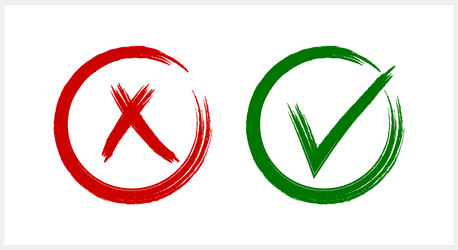 Green Check Red X Vector Images (over 1,600)