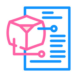modeling data science color icon vector image