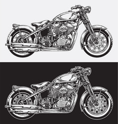 Vintage Motorcycle Sketch Vector Image