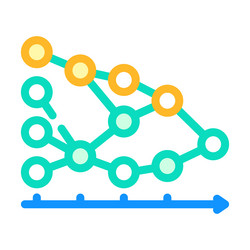 algorithm data science color icon vector image