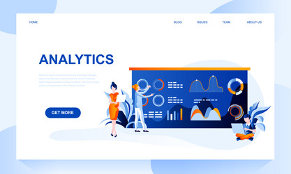Analytics Data Dashboard Template vector image