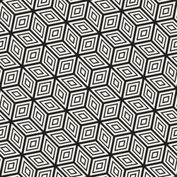 cubic grid tiling endless stylish texture vector image