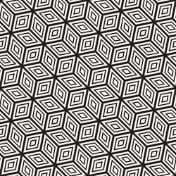 Cubic grid tiling endless stylish texture vector