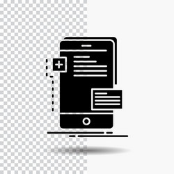 frontend interface mobile phone developer glyph vector