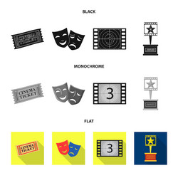 isolated object of television and filming symbol vector image