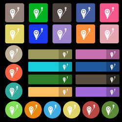 map pointer icon sign set from twenty seven vector image