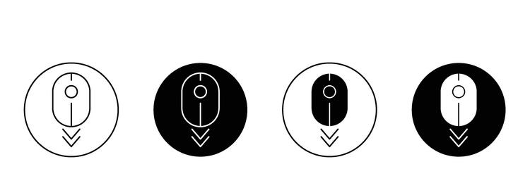 scroll down computer mouse icon vector image