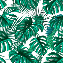 Tropical Leaves Pattern Vector Image