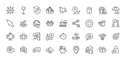 augmented reality ranking and microscope line vector image