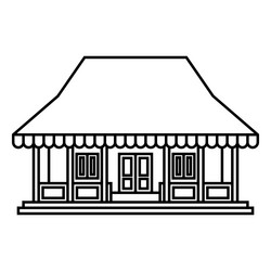 Rumah adat betawi traditional house Royalty Free Vector