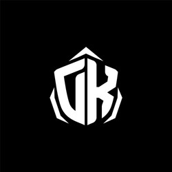Logo Monogram with Emblem Shield Shape Design Kd Vector Images (75)