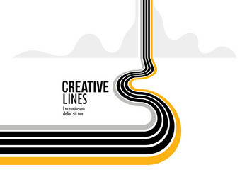 Dynamic Abstract Lines - Future Perspective vector image