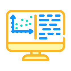 Programming data science color icon vector