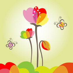 springtime colorful flower vector